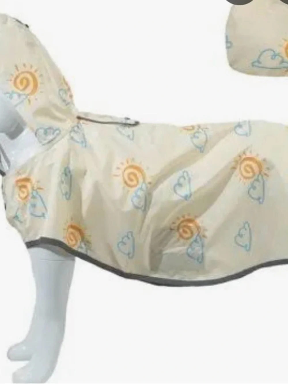 NWT Mamore Dog Raincoat Waterproof Size XL Sun & Cloud Design